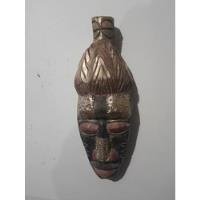 Máscara Decorativa Africana En Fina Madera Labrada Original , usado segunda mano   México 