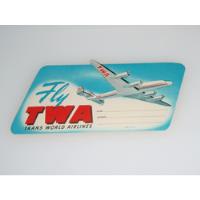 Etiqueta De Equipaje Aerolínea Fly Twa Trans World Airlines, usado segunda mano   México 