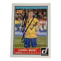 Tarjeta Donruss 2015 Firmada Lionel Messi Fc Barcelona Miami segunda mano   México 