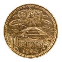 Moneda De 20 Centavos Mexicana Antigua Teotihuacan 1944 segunda mano   México 