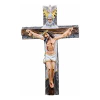  Crucifijo Cristo Jesús Tipo Bronce 50 Cm Figura En Resina , usado segunda mano   México 