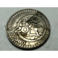Moneda Coleccionable Cultura Maya De 20 Pesos 1980, usado segunda mano   México 