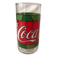Vaso Vitral Rojo Con Verde Vasos Coca Cola De La Navidad segunda mano   México 
