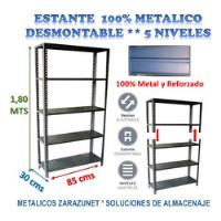Usado, Anaquel Metálico 30x85 Estante 5 Nivel Multiusos 100% Metal segunda mano   México 