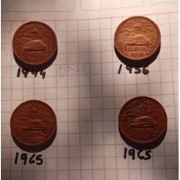 Monedas Originales De 20 Centavos Del Año 1944 Y 1956 Y 1965 segunda mano   México 