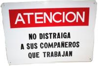 Letrero Anuncio: No Distraiga A Sus Compañeros Que Trabajan!, usado segunda mano   México 
