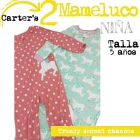 2 Pijama Mameluco Carter's Unicornio Niña. La Segunda Bazar segunda mano   México 