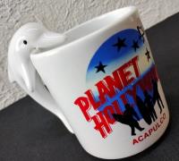 Taza Cerámica Planet Hollywood Acapulco Con Delfin Original  segunda mano   México 