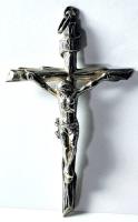 7.2x4.3cm Antiguo Cristo Jesus Cruz Crucifijo Dije Plata 925, usado segunda mano   México 