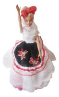 % Barbie Vestido Regional Usada 2013-2015 Original Coleccion, usado segunda mano   México 