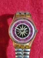 Reloj Pulsera Mujer, Swatch, Color Ambar Y Dorado (vintage). segunda mano   México 