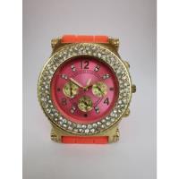 Reloj Con Diamantitos Color Salmón , usado segunda mano   México 