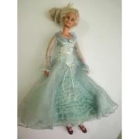 Barbie Vestido Largo Azul Arete Perla Zapatillas Morada segunda mano   México 