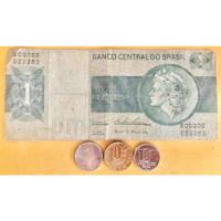 Billete 1 Cruzeiro 3 Monedas Continente American País Brasil segunda mano   México 