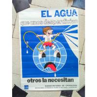 2 Carteles Campaña Agua Secretaría Recursos Hidráulicos 70s, usado segunda mano   México 
