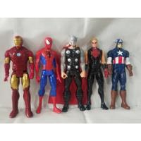 Set De 5 Figuras Marvel Bien Cuidadas De 30 Cm Exhibidas . segunda mano   México 