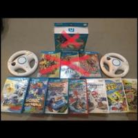 Juegos Wii U 4 + 2 Volantes Y De Regalo Juegos De Wii !!!!!!, usado segunda mano   México 
