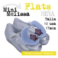 Zapatos Flat Mini Melissa Plata Lunas Niña. La Segunda Bazar segunda mano   México 