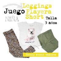 Usado, Juego Leggings Short Playera Niña. La Segunda Bazar segunda mano   México 