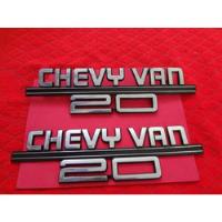 Par De Emblemas Laterales Chevrolet Chevy Van 20 Originales segunda mano   México 