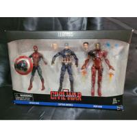Civil War Pack Marvel Legends Iron Man, Spider Man, Captain, usado segunda mano   México 