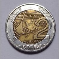 Moneda De Perú 2 Nuevos Soles Lineas De Nasca Colibrí Pajaro segunda mano   México 