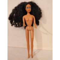 Barbie Morena De 1966 Cabello Negro Rizado Esponjado Antigua segunda mano   México 