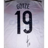 Jersey Autografiado Mario Gotze Alemania Mundial Brasil 2014 segunda mano   México 
