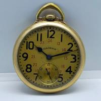 Reloj De Bolsillo Illinois Reglamentario Chapa De Oro, usado segunda mano   México 
