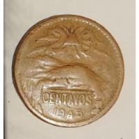 Usado, Moneda De 20 Centavos Pirámide Cobre 1945 3a. Acuñación  segunda mano   México 