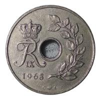 Moneda 25 Ore 1968 Dinamarca Periodo Rey Federico Ix segunda mano   México 