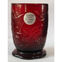 Vaso Princess House Fantasia Red Glass Candle Holder Francia segunda mano   México 
