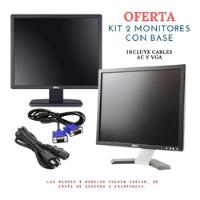 Kit 2 Monitores 19  Marca Variada Grado B Con Cable Ac Y Vga segunda mano   México 
