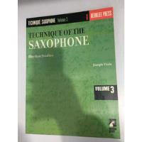 Technique Of The Saxophone. Volume 3. Rhythm Studies. Joseph, usado segunda mano   México 