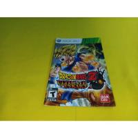Manual Original Dragon Ball Z Ultimate Tenkaichi  Xbox 360  segunda mano   México 