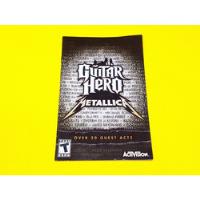 Manual Guitar Hero Metallica Ps2 Playstation 2 *original*, usado segunda mano   México 