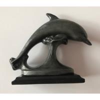 Figura Barro Negro Delfín Usado Buen Estado 17x14 Cms Aprox segunda mano   México 