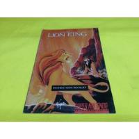 Manual *original* Lion King  El Rey Leon Snes Super Nintendo segunda mano   México 