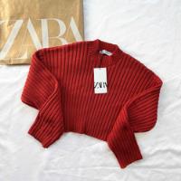 Suéter Croptop Ladrillo Zara, usado segunda mano   México 
