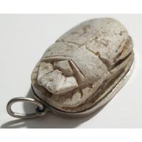 Escarabajo Escrabeo Egipcio Dije Plata Con Piedra Esteatita, usado segunda mano   México 