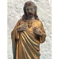 Vintage Figura Sagrado Corazón De Jesus En Lámpara, usado segunda mano   México 