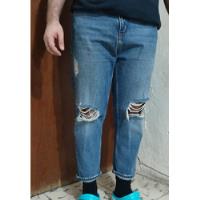 Pantalon Jeans Azul Roto Pull And Bear, usado segunda mano   México 