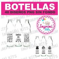 Frases Botellas Png Agua Jugo Leche Sublimado Vinilos Kit, usado segunda mano   México 