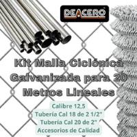Kit Instalación Malla Ciclónica Cal 12,5 20 Metros Lineales, usado segunda mano   México 