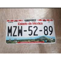 Placa De Auto Para Coleccionar Delantera Edo. México 52-89 segunda mano   México 