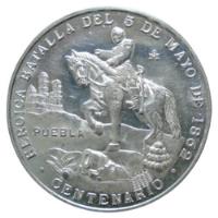 Usado, Medalla Centenario De La Batalla De Puebla 1962 Plata 0.925 segunda mano   México 