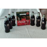 Six Botellas Conmemorativas Coca Cola Navidad 1996 Especial, usado segunda mano   México 