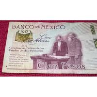 Billete 100 Pesos, Aniversario De La Constitucion Política, usado segunda mano   México 