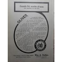 Cartel Antiguo Original Maquina De Escribir Oliver 1912 segunda mano   México 