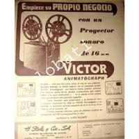 Cartel Vintage Proyector Victor Animatograph 16mm 1951 /16, usado segunda mano   México 